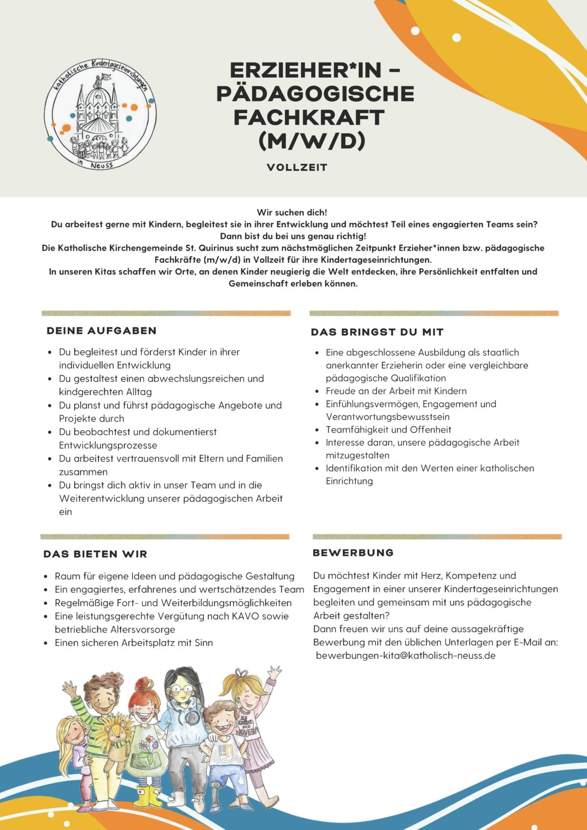 StellenanzeigeFachkraft (c) KKG St. Quirinus