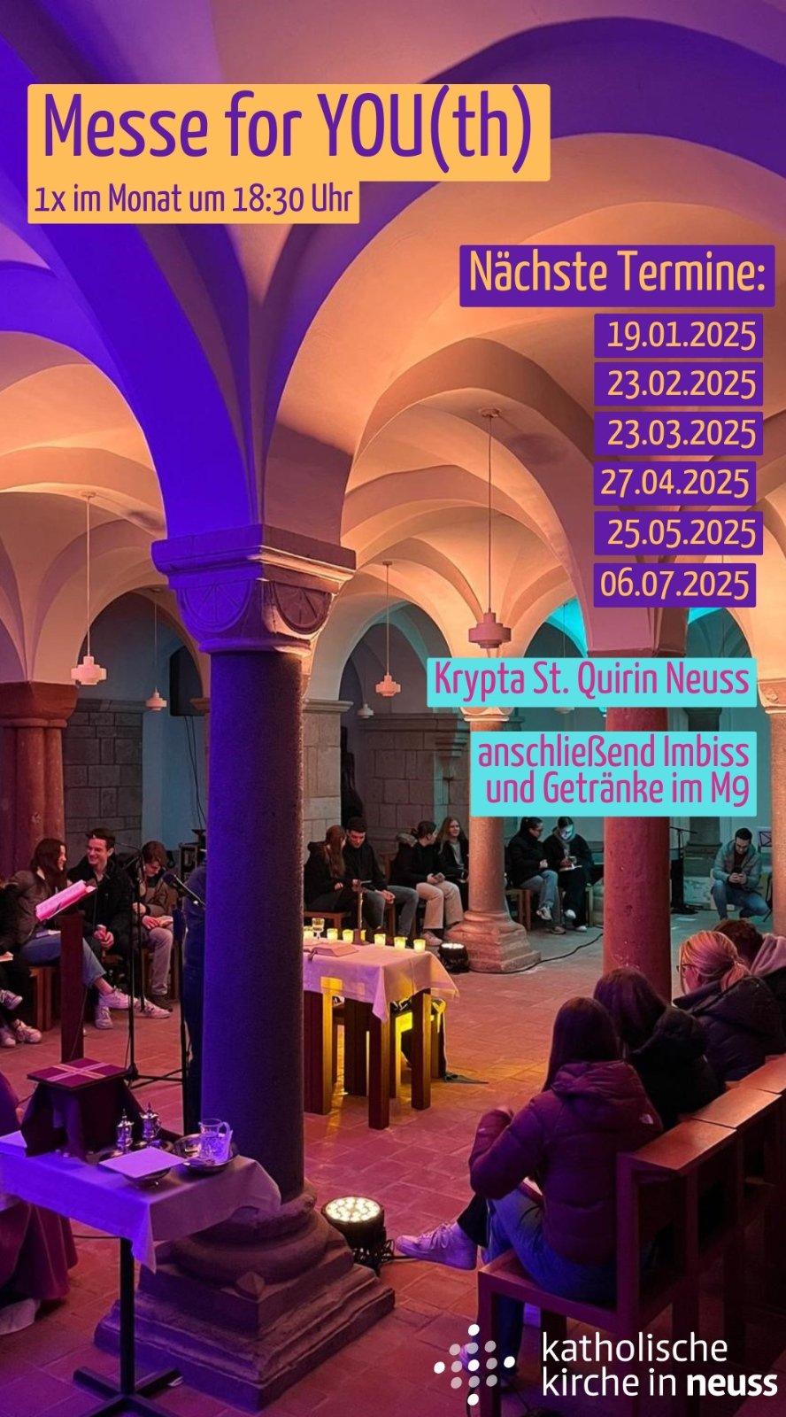 Messe for YOU(th) - Januar bis Juli 2025 (c) Katholische Kirche in Neuss
