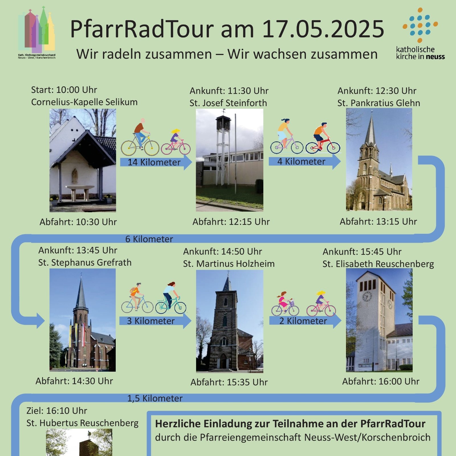 PfarrRadTour am 17.05.2025 (Quadrat) (c) Kath. Kirchengemeindeverband Neuss-West / Korschenbroich