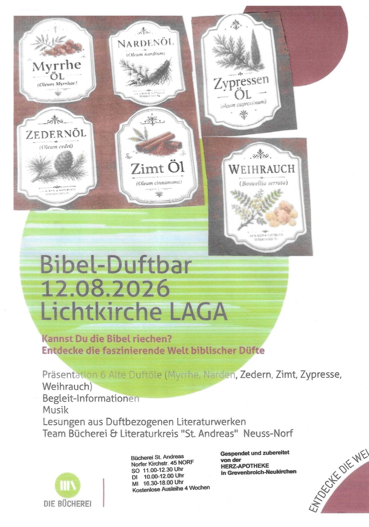 Bibel-Duftbar an der Licht.Kirche auf der LAGA am 12.08.2026 (Rand) (c) Manfred Berdel