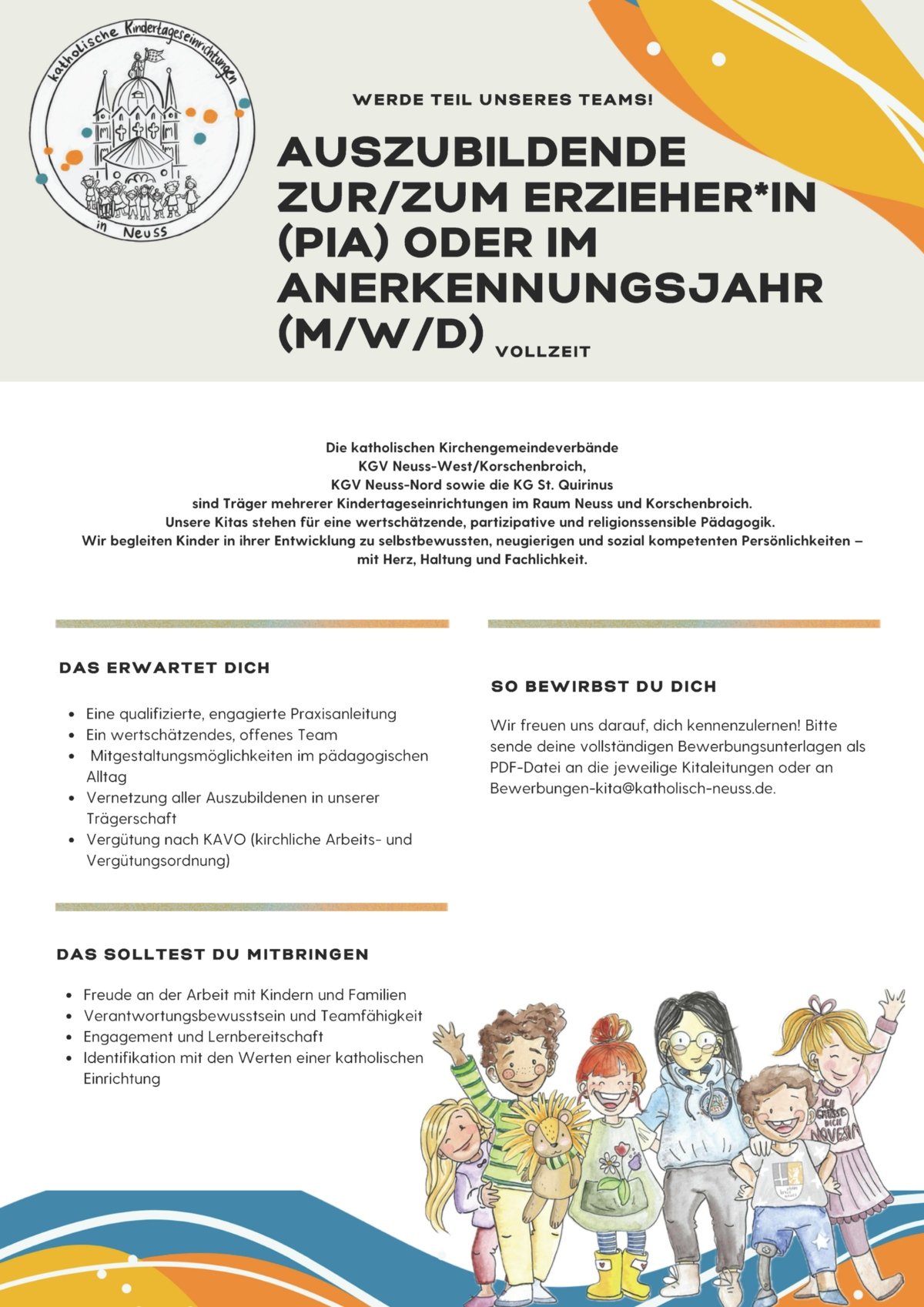 Stellenanzeige Azubis (c) KKG St. Quirinus