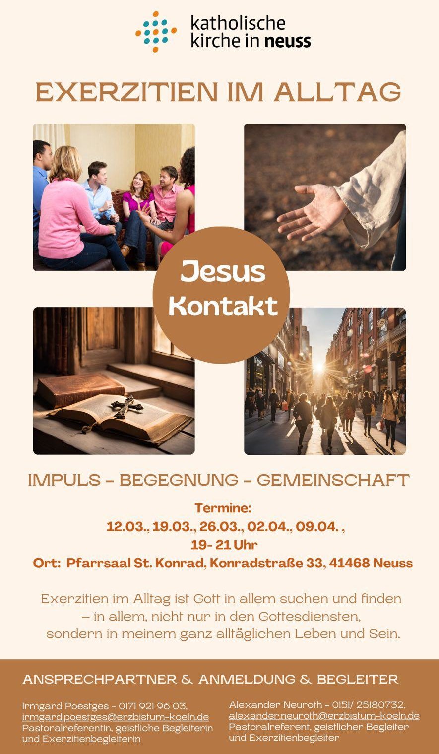 Exerzitien im Alltag - Jesuskontakt (c) Katholische Kirche in Neuss