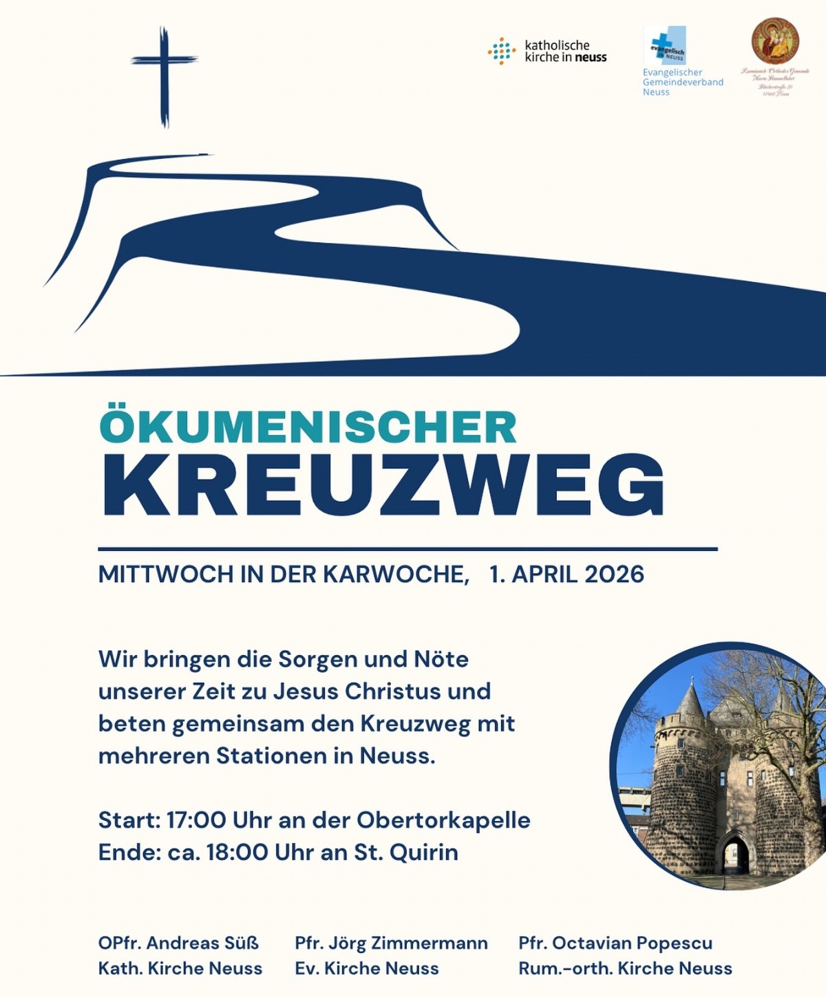 Ökumenischer Kreuzweg 2026 - Plakat (c) Katholische Kirche in Neuss
