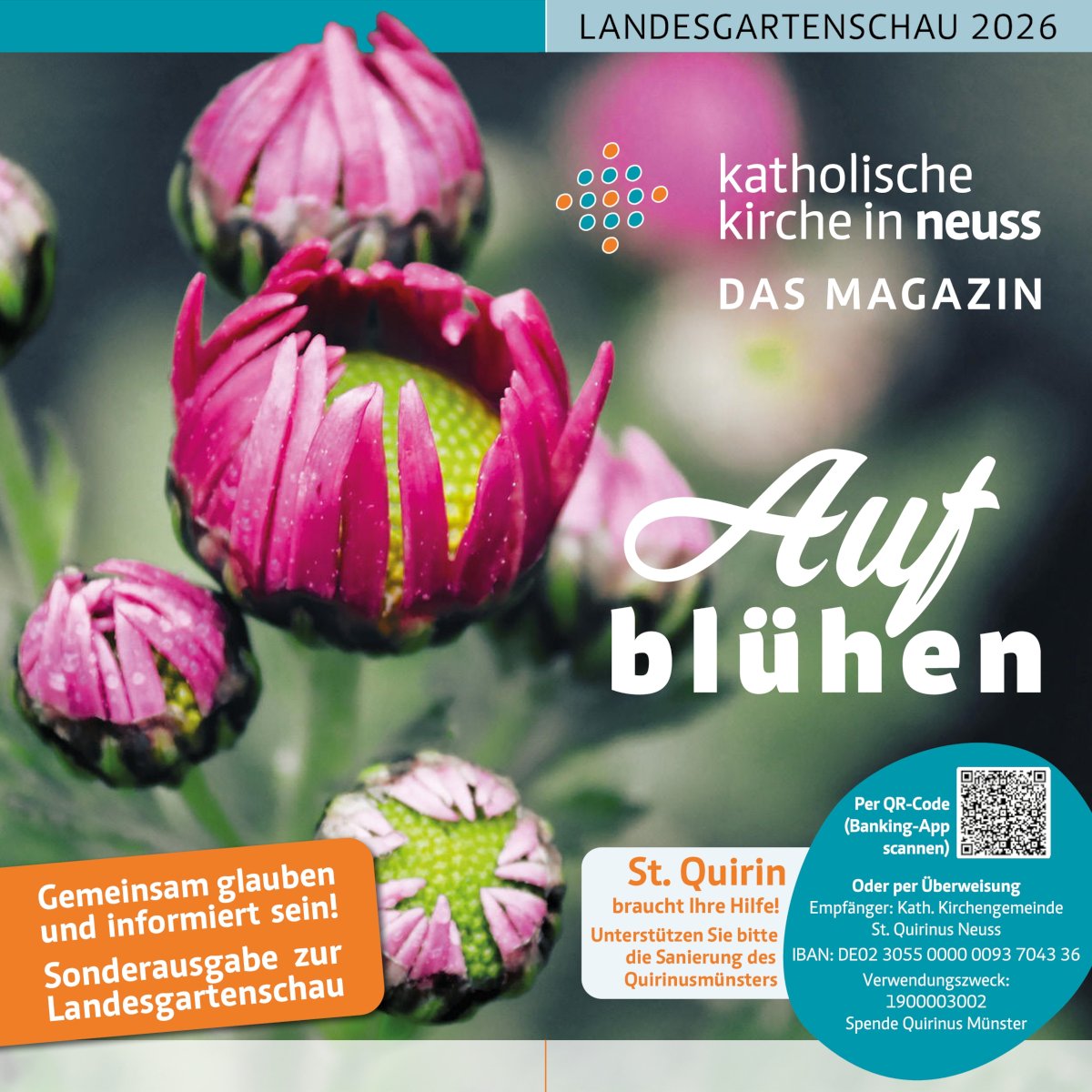 Gemeinsamer Pfarrbrief des Sendungsraumes „Katholische Kirche in Neuss“ - Neusser Landesgartenschau 2026 (c) KKG St. Quirinus