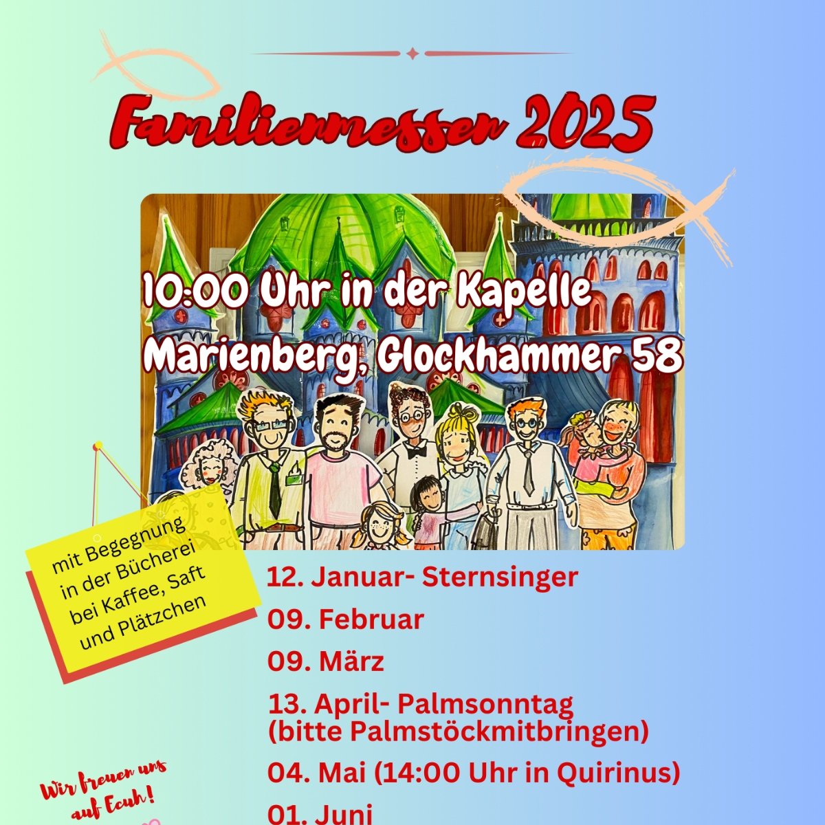 Flyer Familienmessen 2025