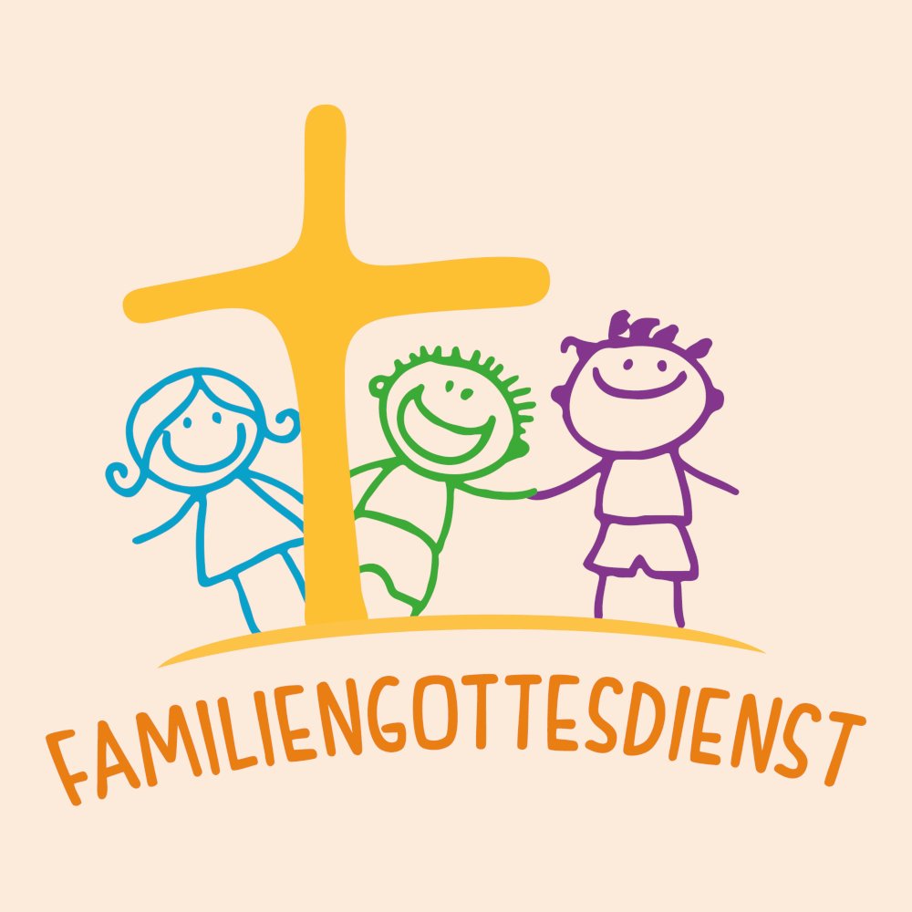 Familiengottesdienst - Logo (oranger Hintergrund) (c) Kindergottesdienst katholisch