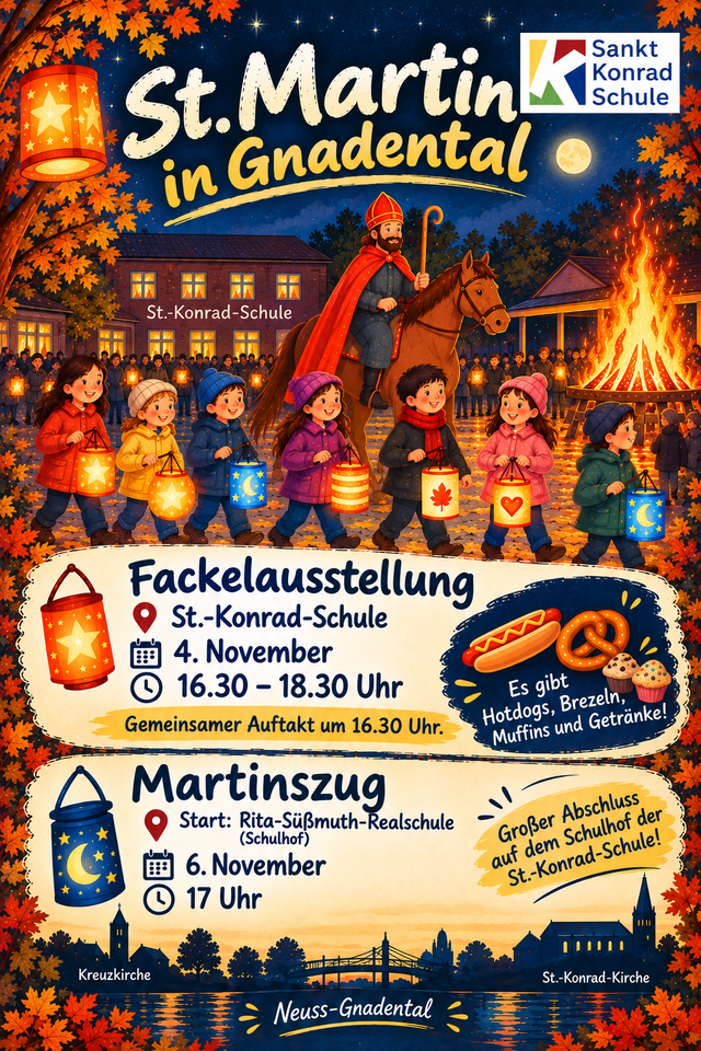 Fackelausstellung der St.-Konrad-Schule am 04.11.2026 (c) St.-Konrad-Schule, Neuss-Gnadental